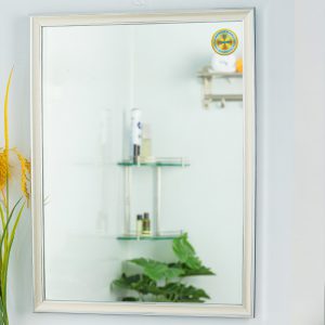 Gương Treo Khung Gỗ Màu Nhôm Bạc