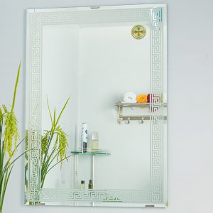 Gương Không Khung Viền Hoa Văn