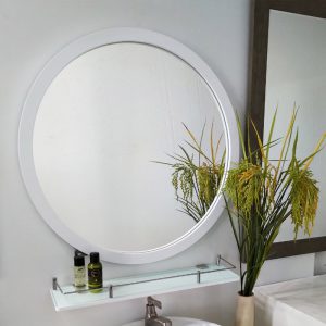 Gương Tròn Trang Điểm Viền Trắng