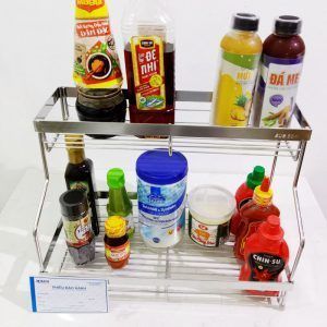 Kệ Gia Vị Nhà Bếp 2 Tầng Inox 304