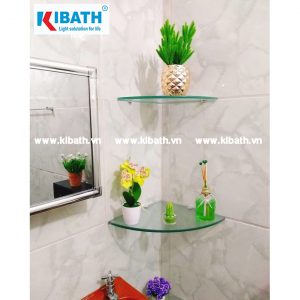 Kệ Kính Góc Đơn Phòng Tắm Cường Lực KB-307KR