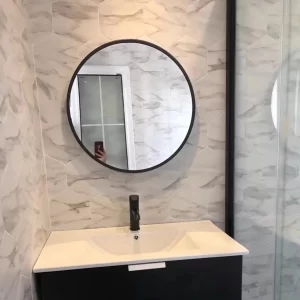 Gương Hình Tròn Viền Đen Tinh Tế