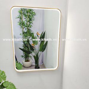 Gương Soi Đèn Led Âm Khung Nhôm