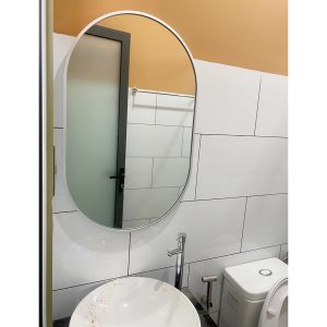 Gương Khung Nhôm Viền Trắng Bạc KB-150