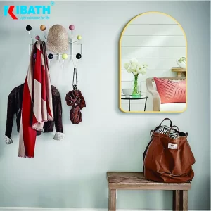 Gương Hình Vòm Kibath Khung Nhôm Vàng Đồng KB-169