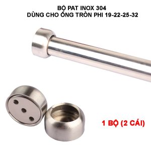 Bộ Pat Inox 304 Đỡ Ống Tròn Dùng Cho Ống Phi 19-22-25-32 KB-979